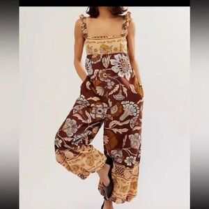 Free People Bali Albright Jumpsuit Size small EUC